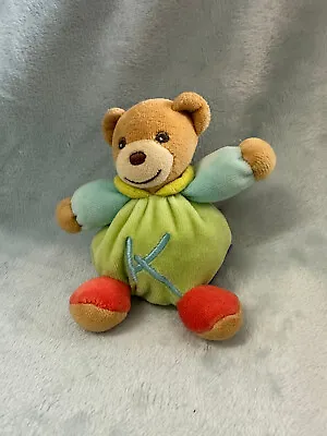 Kaloo Blue Green Bear Chubby Small Comforter Soft Toy Hanging Toy • £9.50