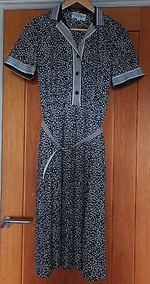 True Vintage Horrockses Fashions Polyester Shirt Dress Uk Size S • £15
