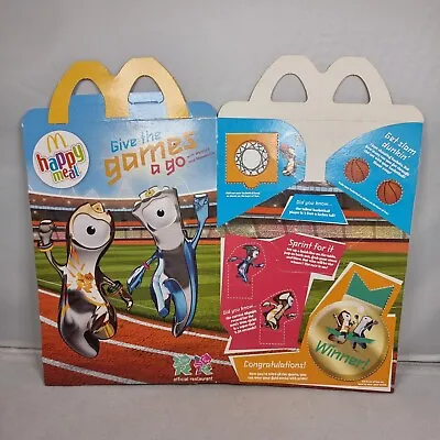 2012 McDonalds London Olympics Wenlock Toy Collection - Paper Happy Meal Box NEW • £5.99