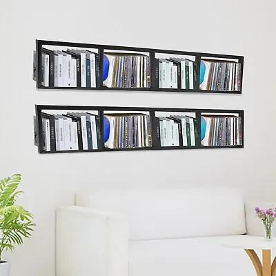 2x Floating Shelf Wall-Mounted CD DVD Rack Media Storage Rack Organizer Shelves  • $49