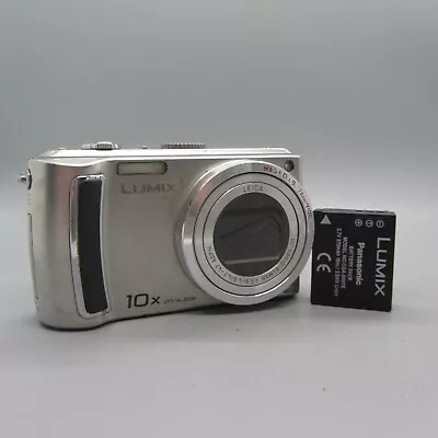 Panasonic Digital Camera Lumix DMC-TZ5 9.1MP Silver Tested *Dead Pixels* • £39.99