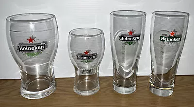 4x Heineken High Quality Beer Glasses Mixed Lot Bundle Bar Man Cave FREE POSTAGE • $59