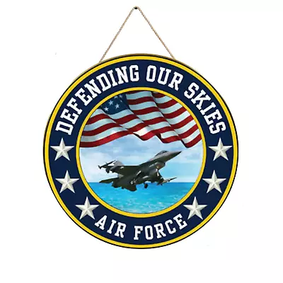 US Air Force Patriotic Memorial Day Wreath Sign Wooden Sign Home Decor • $59.99