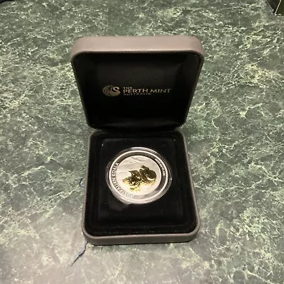 2013 Australian Koala 1 Oz Silver 24-karat Gold Gilded Koala Coin With Box & COA • $22.51