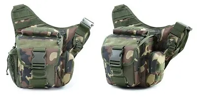 Outdoor Military Tactical Saddle Bag Crossbody Hunting Shoulder Bag JUNGLE CAMO • $18