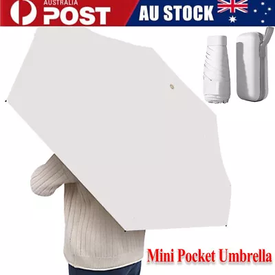 $14.81 • Buy Mini Pocket Umbrella Travel Super Windproof Compact 6 Folding Anti-UV Rain/Sun