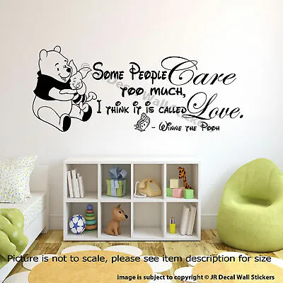 Love - Winnie The Pooh Quote Wall Art Stickers Kids Bedroom Nursery Quote Decal • £14.99