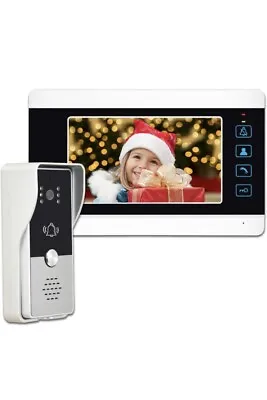 AMOCAM Wired Video Intercom System 7 Inches Video Doorbell Door Phone System • $99.99