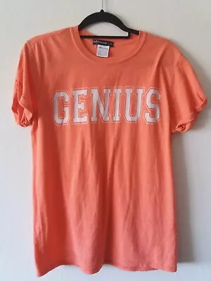 Internacionale Women's Size M Genius Orange Funny T-shirt Gently Used • £4