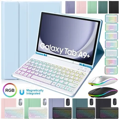 For Samsung Galaxy Tab A9 Plus 11  S9 FE S8 A8 10.5  Backlit Keyboard Case Mouse • $19.99