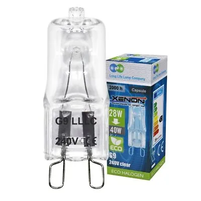 2 X G9 Halogen Energy Saving Light Bulbs 28w = 40w  • £3.29