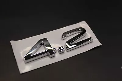 Chrome Silver 2.4 3.6 4.2 Boot Rear Trunk Tailgate Letters Badge FOR Audi • £9.95