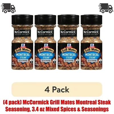 (4 Pack) 3.4 Oz Mixed Spices. McCormick Grill Mates Montreal Steak Seasoning • $9.51