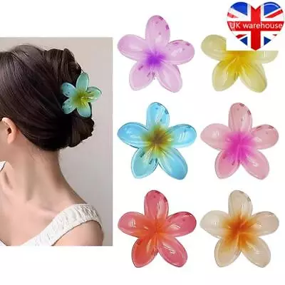 6PC Flower Hair Claw Clips Hawaiian Flower Hair Claw Clips Hair Hold Jaw Clip UK • £7.39