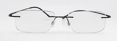 Ottoto Thom Blue Rimless Eyeglasses Frames 33-R0424 C6 53-17-145ce  Case • $49.95