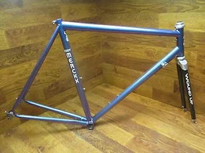 VINTAGE EDDY MERCKX TITANIUM FRAME SET WOUND-UP CARBON FORK 56x56 - TEAR DOWN • $1699.99