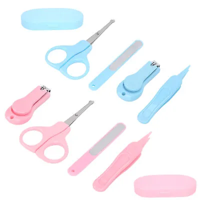 4Pcs Newborn Baby Baby Nail Care Kit Nail Clipper Tweezers Manicure Set For Infa • £4.88