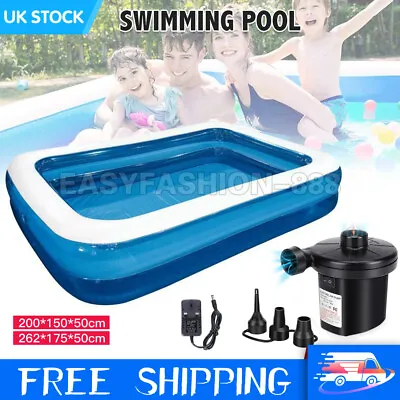 XL Inflatable Paddling Pool Garden Kids Fun Toys Family Swimming Pools OutdoorUK • £18.99