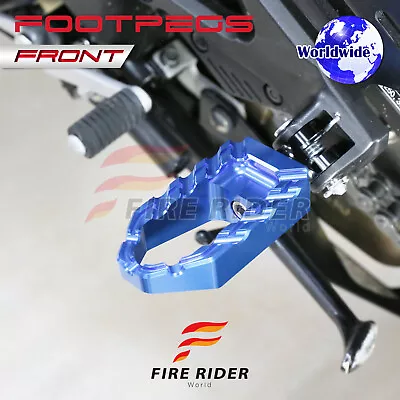 BUZZ Touring Front Wide Foot Pegs Blue For XV125 Virago 97 98 99 00 • $47.22