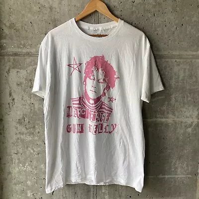 Machine Gun Kelly Shirt Mens Large White Pink Punk Rap Concert MGK Casual Rare • $18