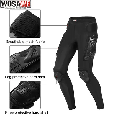 WOSAWE Men Motorcycle Armor Pants Motorbike Breathable Protect Stretch Trousers • $37.61