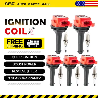 5*Ignition Coil+Plug For Volvo C30 C70 S40 S60 V50 V70 XC70 2.4/2.5L UF517 C1721 • $80.58