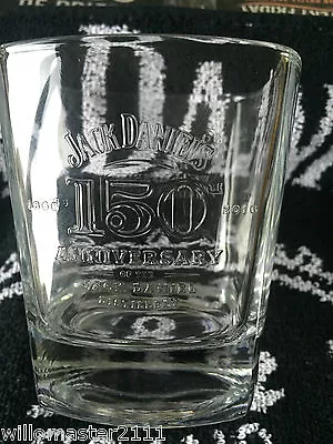 ONE JACK DANIELS 150th BIRTHDAY ANNIVERSARY  OF DISTILLERY  GLASS FROM 2016 • £10.95