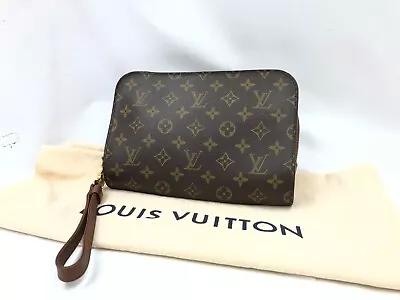 Authentic Louis Vuitton Vintage Monogram Brown Orsay Clutch Bag 4A170040N • $499