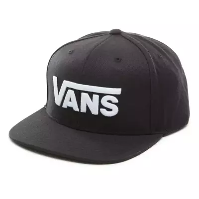 Mens Vans Snapback Hat Cap Drop V II Black White Logo • £30