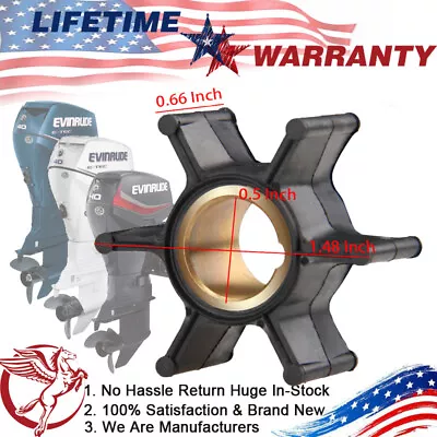 Outboard Water Pump Impeller Johnson Evinrude OMC 9.9 15HP Sierra 18-3050 386084 • $8.69