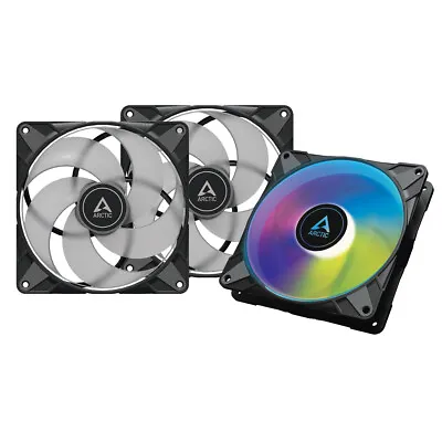 ARCTIC P14 PWM PST A-RGB (Black) 3 Pack Case Fan 140 Mm PWM Static Pressure PC • $49.99