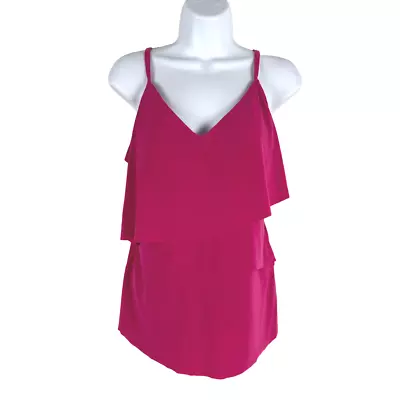 Magicsuit Chloe Tankini Swim Top Size 12 Pink Tiered Solid SW-1722 • $17.46