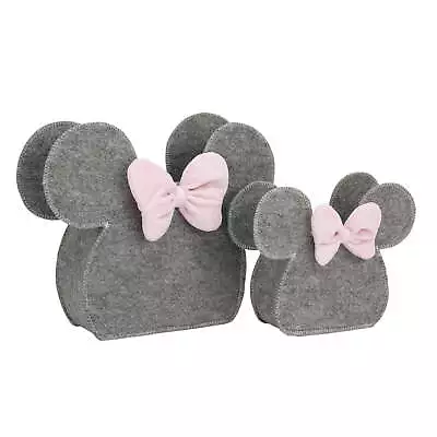 Minnie Mouse Shaped 2 Piece Felt Storage Caddy • $29.79