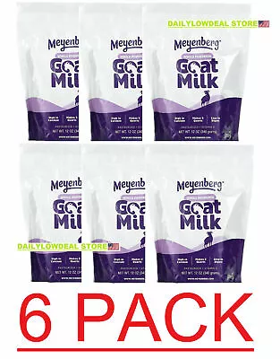 6 PACK - Meyenberg Whole Powdered Goat Milk 12 Ounce Resealable Pouch GF NEW • $109.90