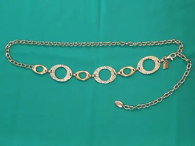 $24.99 • Buy Vintage Signed CHICO'S Silver & Gold Toned Ladies Adjustable Belt - RN#79984