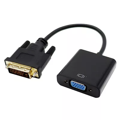$13.99 • Buy DVI-D 24+1 Pin Male To VGA 15 Pin Female Cable Adapter Converter Connector 25CM