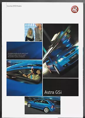 Vauxhall Astra GSi 2.0 Turbo 2002-03 UK Market Foldout Sales Brochure • $52.27