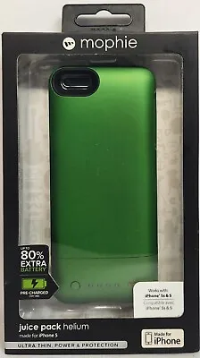 Mophie Juice Pack Helium For Iphone 5 / 5s Battery Case Green (2466_jph-ip5-grn) • $17.99