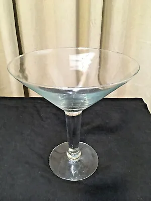Vintage Giant Martini Clear Glass Cocktail Glass Unbranded   10  X 9  • $49.99