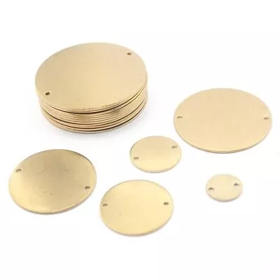 Raw Brass Round Stamping Blank Metal Engraving Blanks Connector Jewelry Making • $16.31
