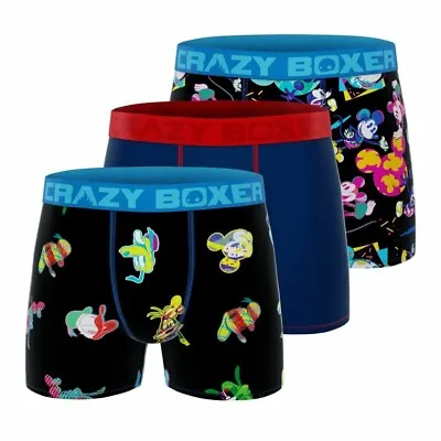 Crazy Boxer Briefs Mens XL Disney Mickey Mouse Disney Pluto 3-Pair Gift • $22.30