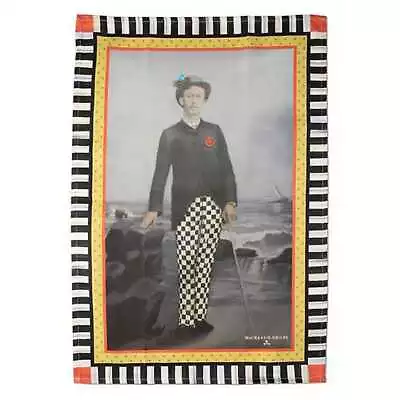 Brand New Mackenzie Childs Courtly Check A Man With A View Dish Towel • $18