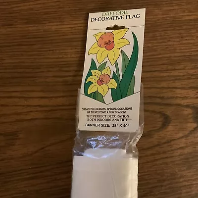 1993 NCE  DAFFODIL Decorative Garden Flag 28  X 40” Outdoor/Indoor NEW • $11.99