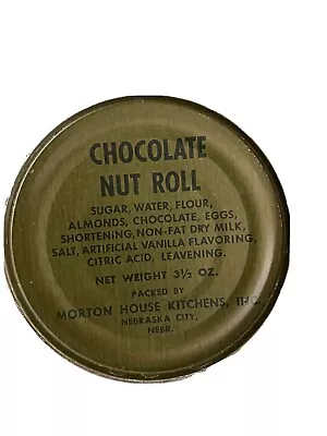 Vintage Vietnam Era C Ration Can Chocolate Nut Roll. Unopened 1970 MRE • $14.98