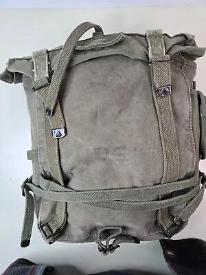 Vintage Olive Green US Army Bag Field Gear Sack • $5