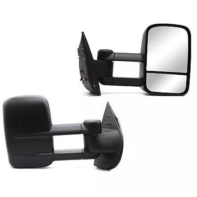 Tow Mirror Manual Extendable Fits 2009-2013 GMC Sierra 2500 3500 Left+Right Side • $79.98