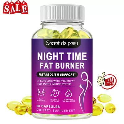 Detox 60 PillsNight Time Fat Burner SupplementWeight LossAppetite Suppressant • £13.36