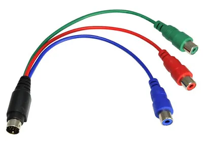 3-RCA RGB To 7-Pin Mini DIN Video Adapter • $9