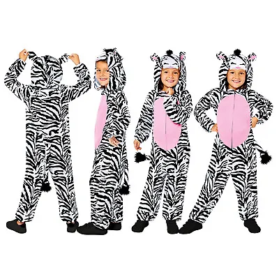 Childs Zebra Fancy Dress Animal Costume Zoo World Book Day Girls Boys Kids • £15.99