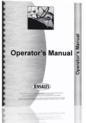 Operators Manual Massey Ferguson 200 Loader Attachment • $16.99